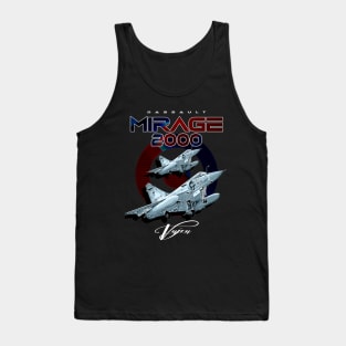 Dassault Mirage 2000 French Vintage Multi-Role Fighterjet Aircraft Tank Top